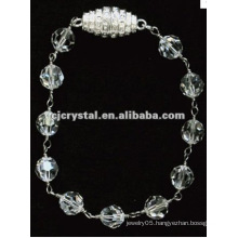 Clear Glass Round Beads Bracelet